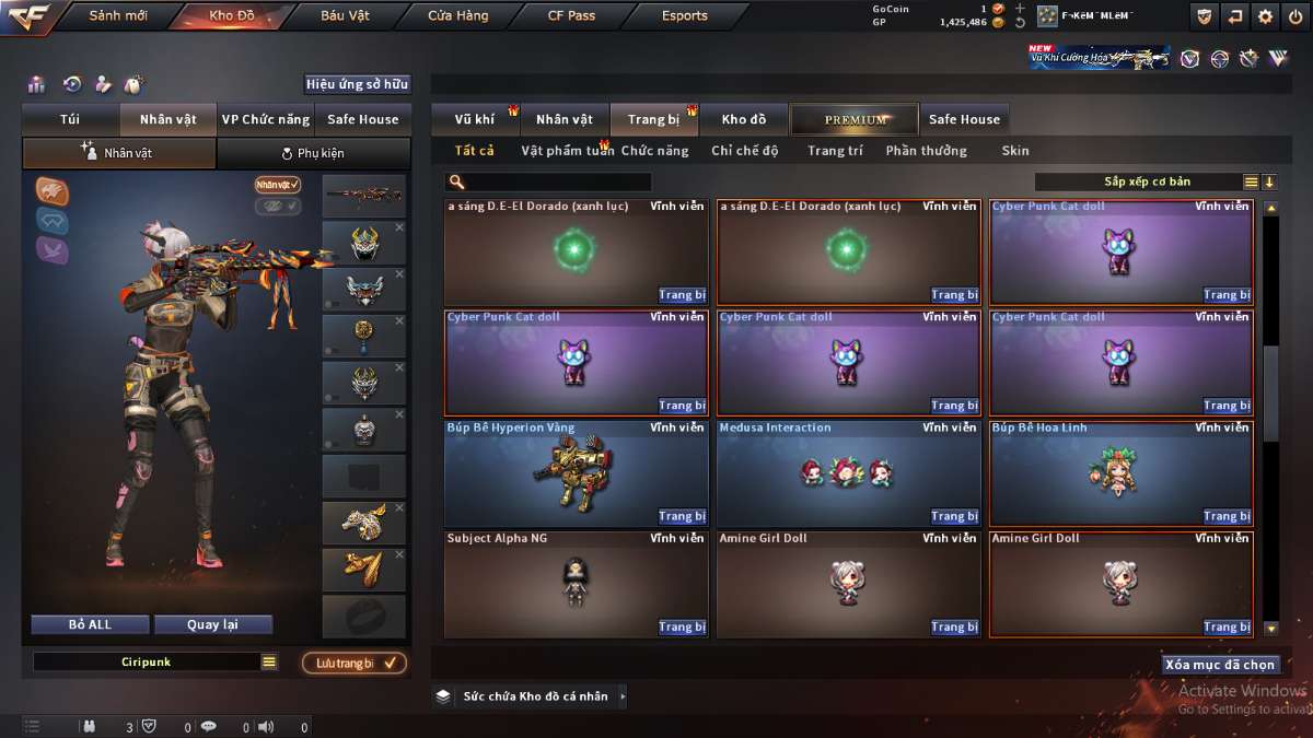 shop acc cf uy tin gia re